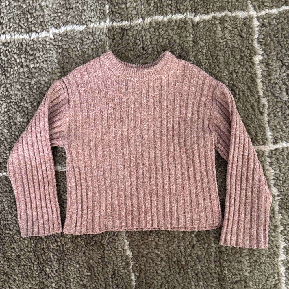 Zara Kids Pink Ribbed Sweater